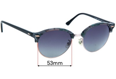 Ray Ban RB4246F Replacement Lenses 53mm wide 
