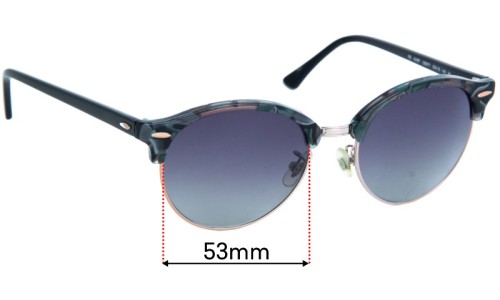 Sunglass Fix Replacement Lenses for Ray Ban RB4246F - 53mm Wide 