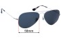 Sunglass Fix Lentes de Repuesto para Ray-Ban RB6489 Aviator II - 58mm Wide 