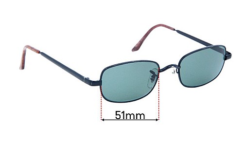 Sunglass Fix Replacement Lenses for Ray Ban B&L W2951 - 51mm Wide 