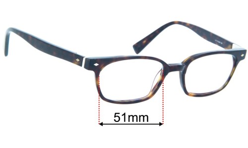 Sunglass Fix Replacement Lenses for Seraphin Emerson - 51mm Wide 