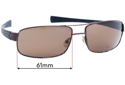 Tag Heuer TH 0254 LRS Replacement Lenses 61mm wide 
