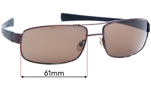 Sunglass Fix Replacement Lenses for Tag Heuer TH 0254 LRS - 61mm Wide 