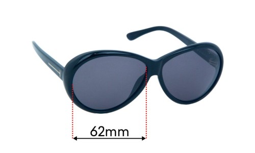 Tom Ford Geraldine TF202 Replacement Lenses 62mm wide 