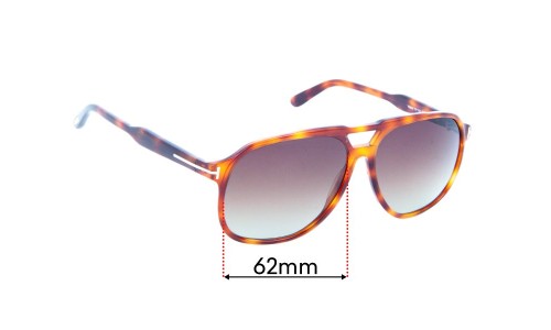 Sunglass Fix Replacement Lenses for Tom Ford Raoul TF753 - 62mm Wide 