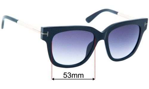Tom Ford Tracy TF436 Replacement Lenses 53mm wide 