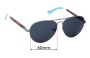Sunglass Fix Replacement Lenses for Toms  Classic 301 - 59mm Wide 