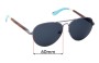 Sunglass Fix Verres de Remplacement pour Toms  Classic 301 - 59mm Wide 
