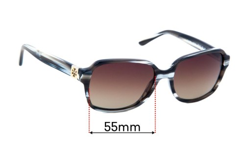 Sunglass Fix Replacement Lenses for Tory Burch TY7098 - 55mm Wide 