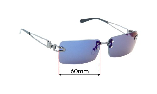 Sunglass Fix Replacement Lenses for Versace MOD N44 - 60mm Wide 
