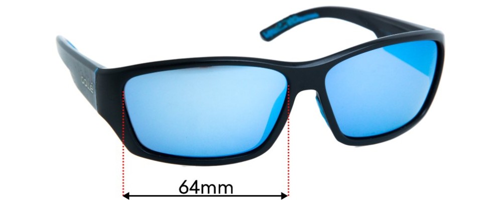 Sunglass Fix Replacement Lenses for Bolle Ibex - 64mm Wide