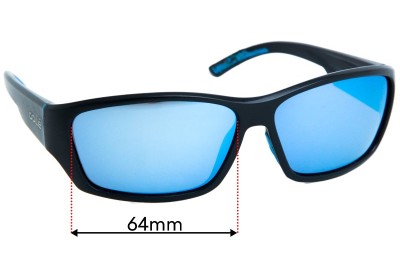 Sunglass Fix Replacement Lenses for Bolle Ibex - 64mm Wide 