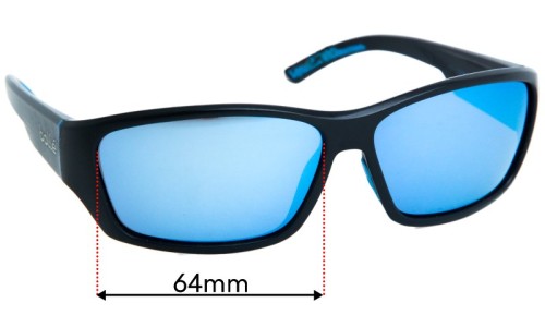 Sunglass Fix Replacement Lenses for Bolle Ibex - 64mm Wide 