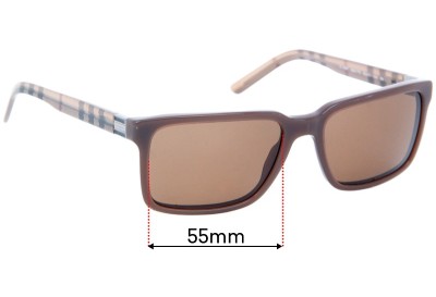 Sunglass Fix Replacement Lenses for Burberry B 4097 - 55mm wide 