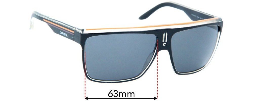 Sunglass Fix Replacement Lenses for Carrera 22 - 63mm Wide