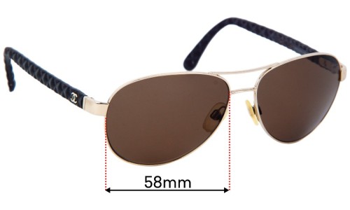 Chanel 4204-Q Replacement Sunglass Lenses - 58mm wide 