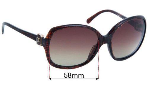 Sunglass Fix Replacement Lenses for Chanel 5174 - 58mm Wide 