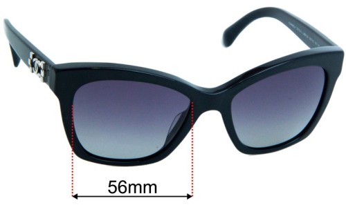 Sunglass Fix Replacement Lenses for Chanel 5313-A - 56mm Wide 