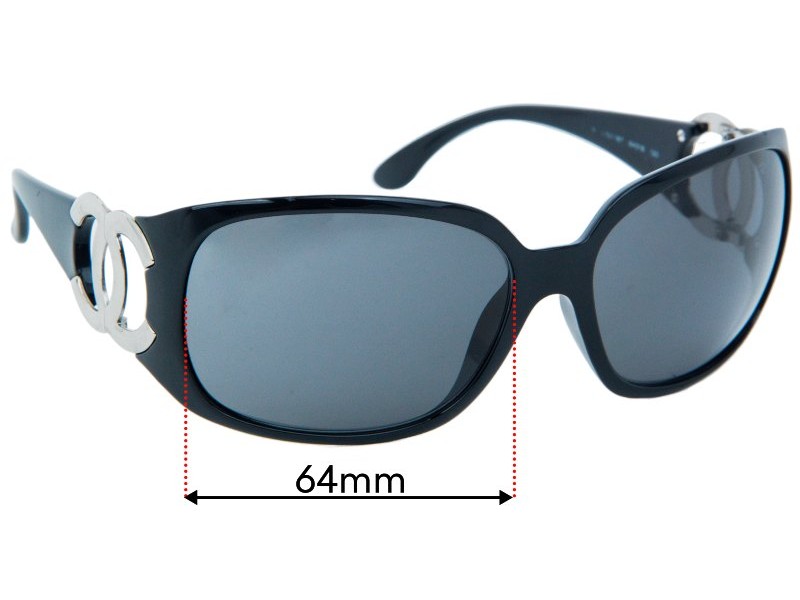 Chanel 6014 64mm Replacement Lenses by Sunglass Fix™