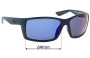 Sunglass Fix Verres de Remplacement pour Costa Del Mar Reefton - 64mm Wide 