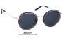 Sunglass Fix Replacement Lenses for Local Supply Par - 49mm Wide 