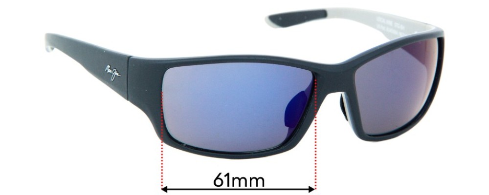 Sunglass Fix Replacement Lenses for Maui Jim MJ810 Local Kine - 61mm Wide