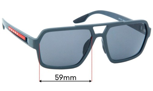 Sunglass Fix Replacement Lenses for Prada SPS01X - 59mm Wide 
