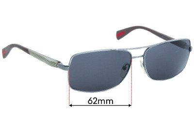 Prada SPS50O & PS50OS Replacement Lenses 62mm wide 