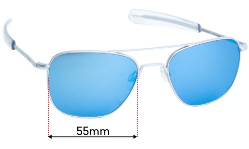 Sunglass Fix Replacement Lenses for Randolph Engineering AF158 - 55mm Wide 