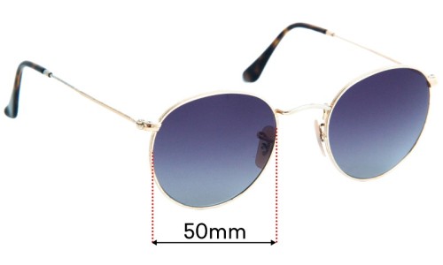 Ray Ban RB3447N Replacement Lenses 50mm wide 
