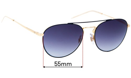 Sunglass Fix Replacement Lenses for Ray Ban RB3589 - 55mm Wide 