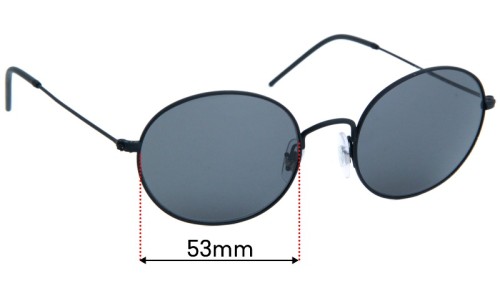 Sunglass Fix Replacement Lenses for Ray Ban RB3594 - 53mm Wide 