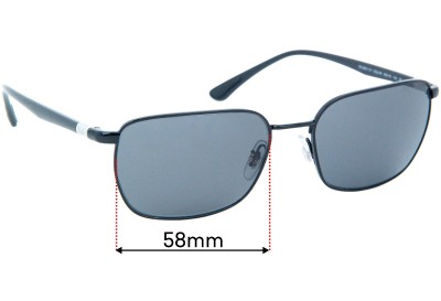Ray Ban RB3684 Replacement Lenses 58mm wide 