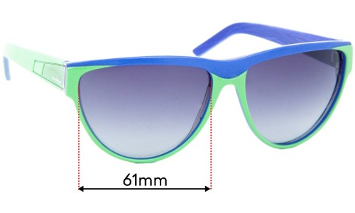Sunglass Fix Replacement Lenses for Skunkfunk Poise Green - 61mm Wide 