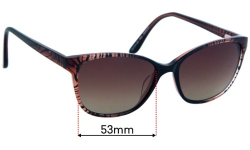 Sunglass Fix Replacement Lenses for Specsavers Maw - 53mm Wide 