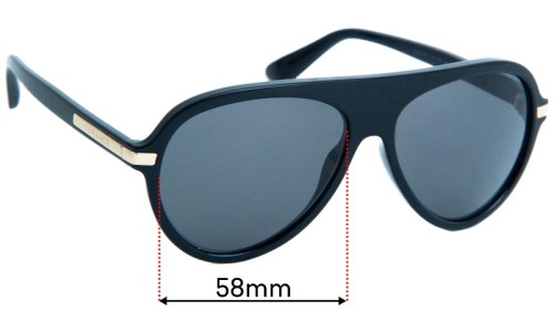 Sunglass Fix Replacement Lenses for Versace MOD 4321 - 58mm Wide 