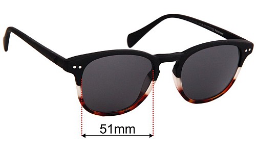 Sunglass Fix Lentes de Repuesto para 41 Eyewear FO35037 - 51mm Wide 