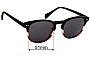 Sunglass Fix Replacement Lenses for 41 Eyewear FO35037 - 51mm Wide 