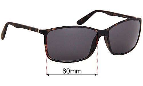 Sunglass Fix Lentes de Repuesto para 41 Eyewear FO35015 - 60mm Wide 
