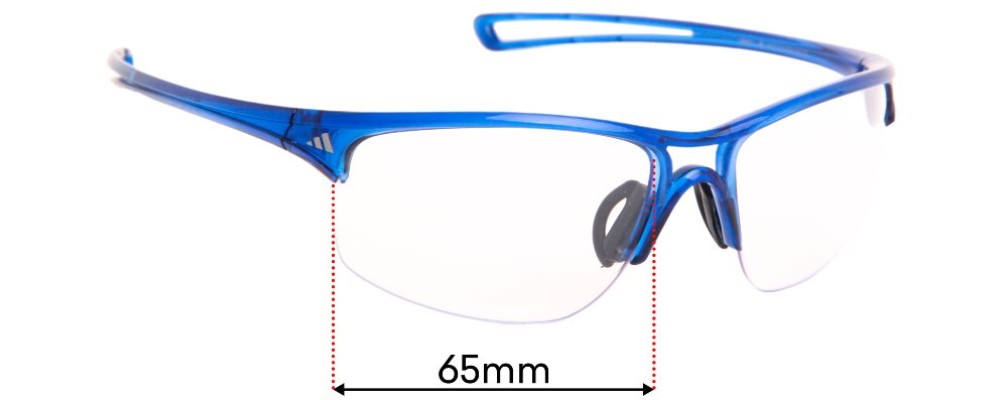 Sunglass Fix Replacement Lenses for Adidas A404 Raylor L - 65mm Wide