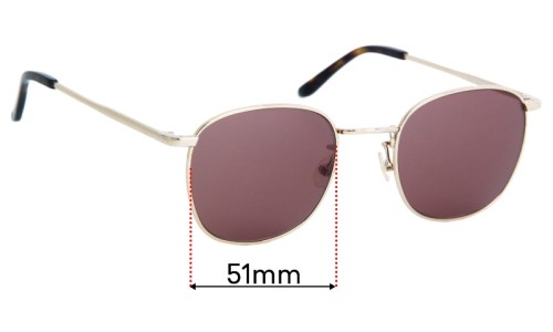 Sunglass Fix Replacement Lenses for Bailey Nelson  Theodore  - 51mm Wide 