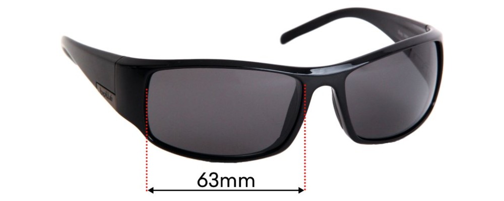 Sunglass Fix Replacement Lenses for Bolle King 39mm tall - 63mm Wide