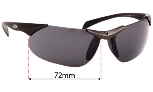 Callaway Golf Eyewear S205-BK Replacement Lenses 72mm wide 