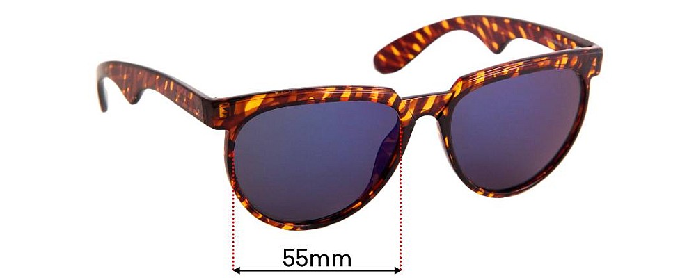 Sunglass Fix Replacement Lenses for Carrera 5460 - 55mm Wide