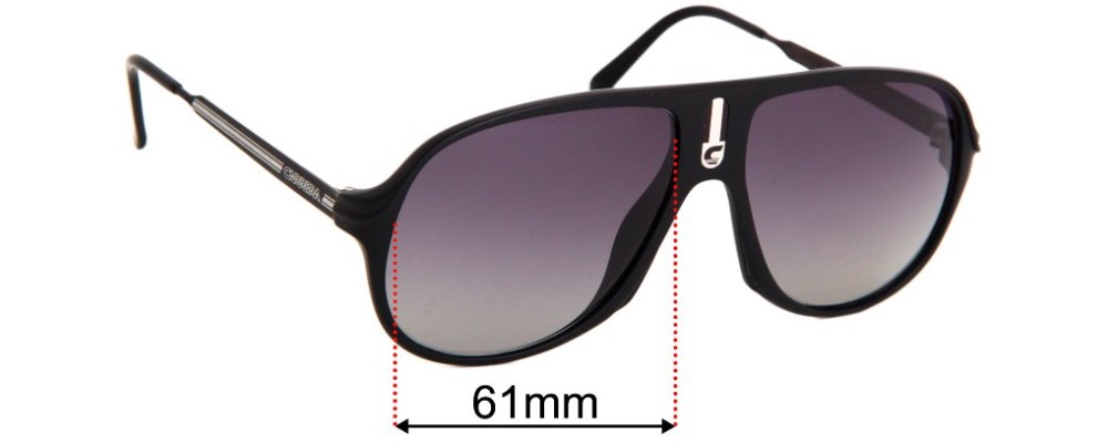 Sunglass Fix Replacement Lenses for Carrera 5547 - 61mm Wide