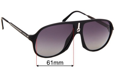 Carrera 5547 Replacement Sunglass Lenses - 61mm Wide 