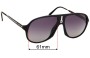 Sunglass Fix Replacement Lenses for Carrera 5547 - 61mm Wide 