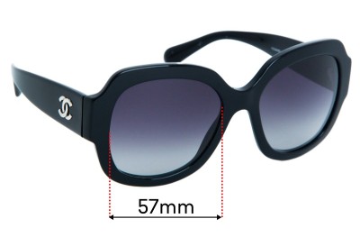 Chanel 5373 Replacement Lenses 57mm wide 