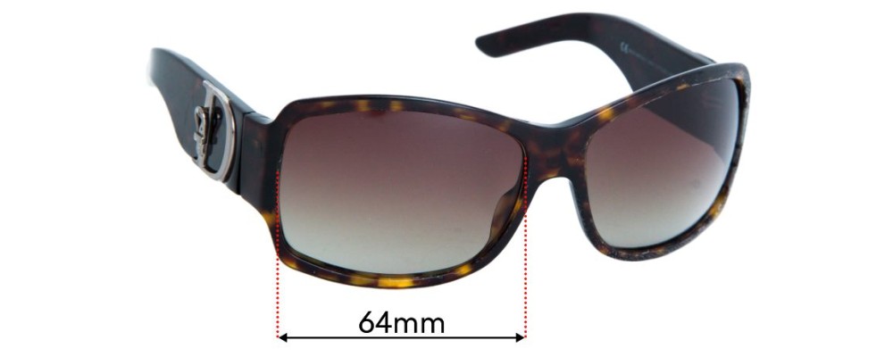 Sunglass Fix Replacement Lenses for Christian Dior Cottage 1 - 64mm Wide