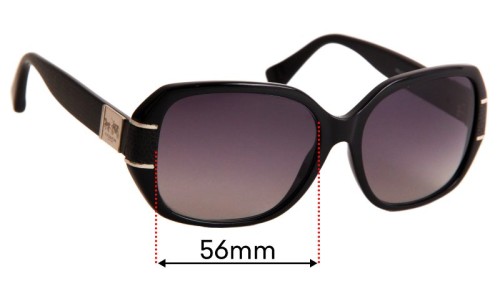 Sunglass Fix Replacement Lenses for Coach HC8119 Bryn - 56mm Wide 
